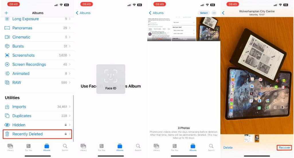 灯塔苹果14维修分享 iPhone14 上恢复已删除的照片 