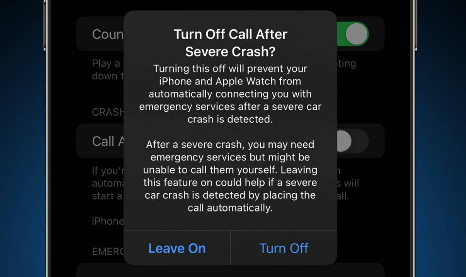 灯塔苹果14维修分享 iPhone 14 和 Apple Watch 上关闭崩溃检测 